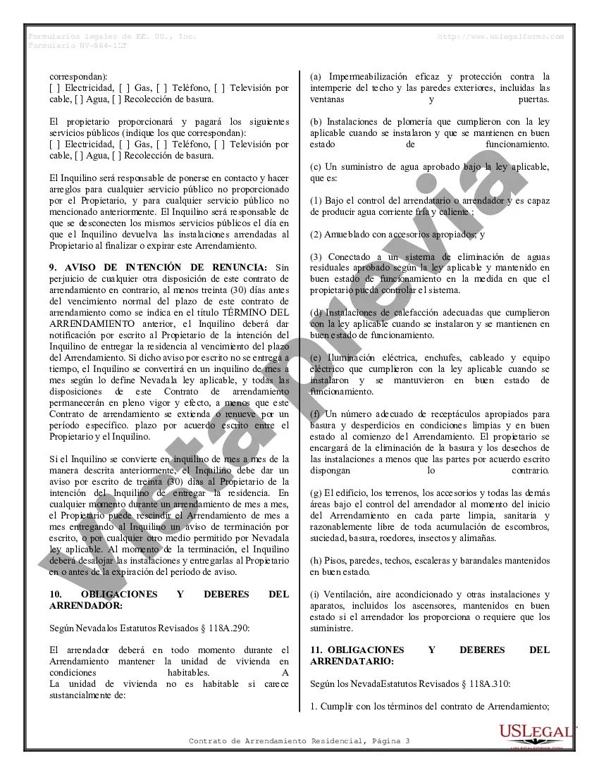 Preview Arrendamiento residencial o contrato de alquiler de mes a mes