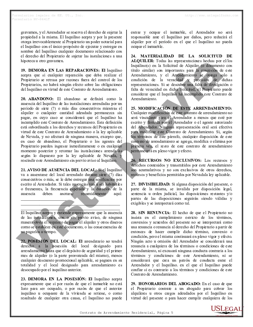 Preview Contrato de arrendamiento de alquiler residencial