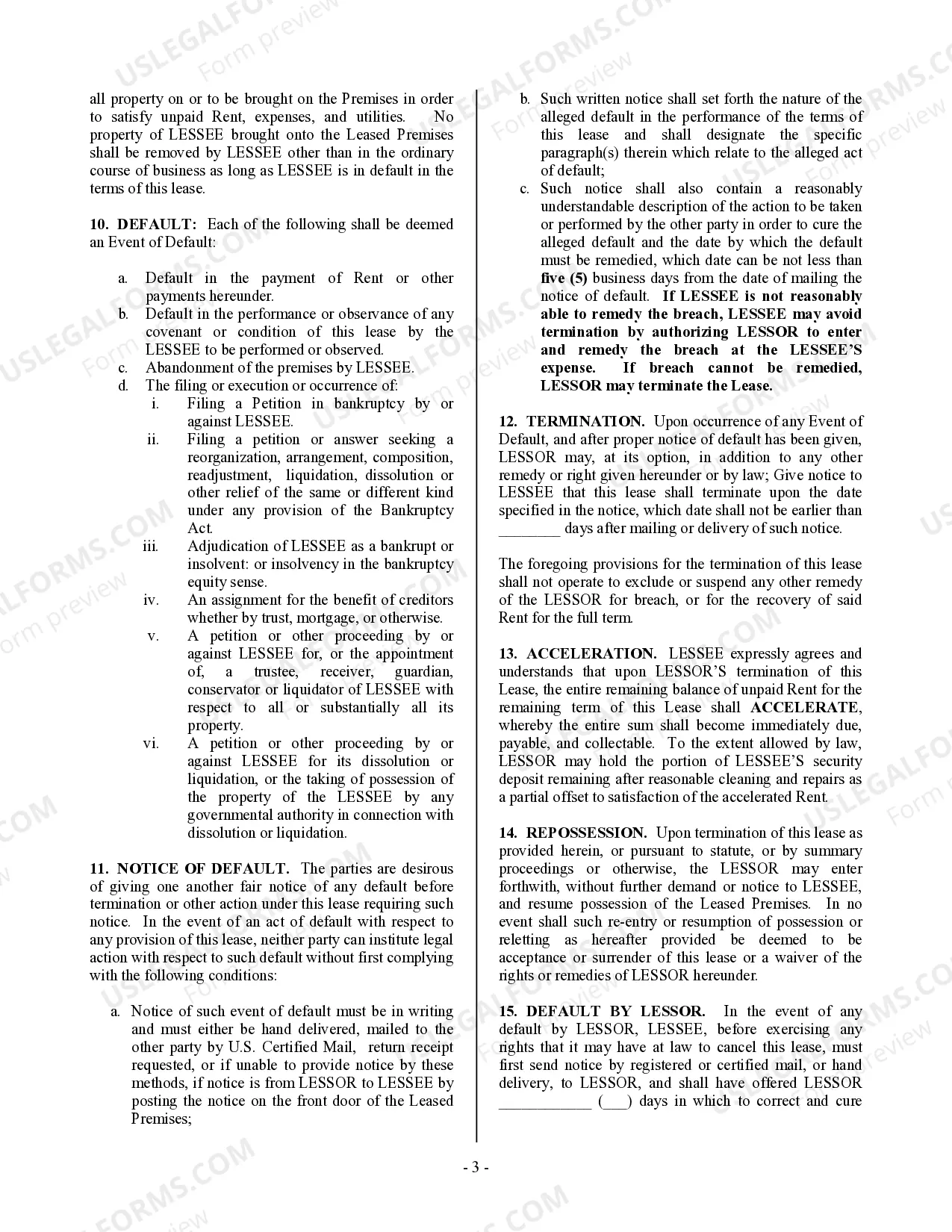 Preview Commercial Building or Space Lease