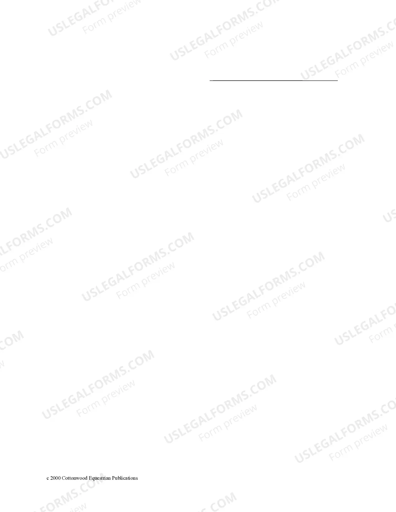 Preview Nevada Horse Equine Forms Package