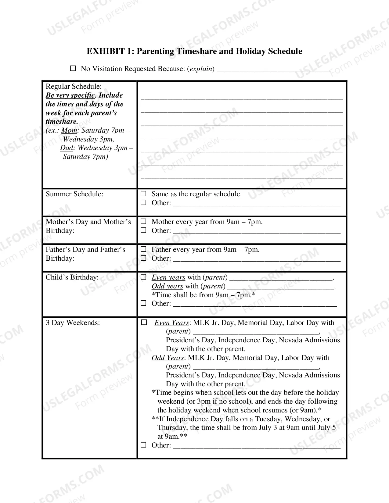 Preview Answer and Counterclaim for Custody and UCCJEA Declaration - Clark County
