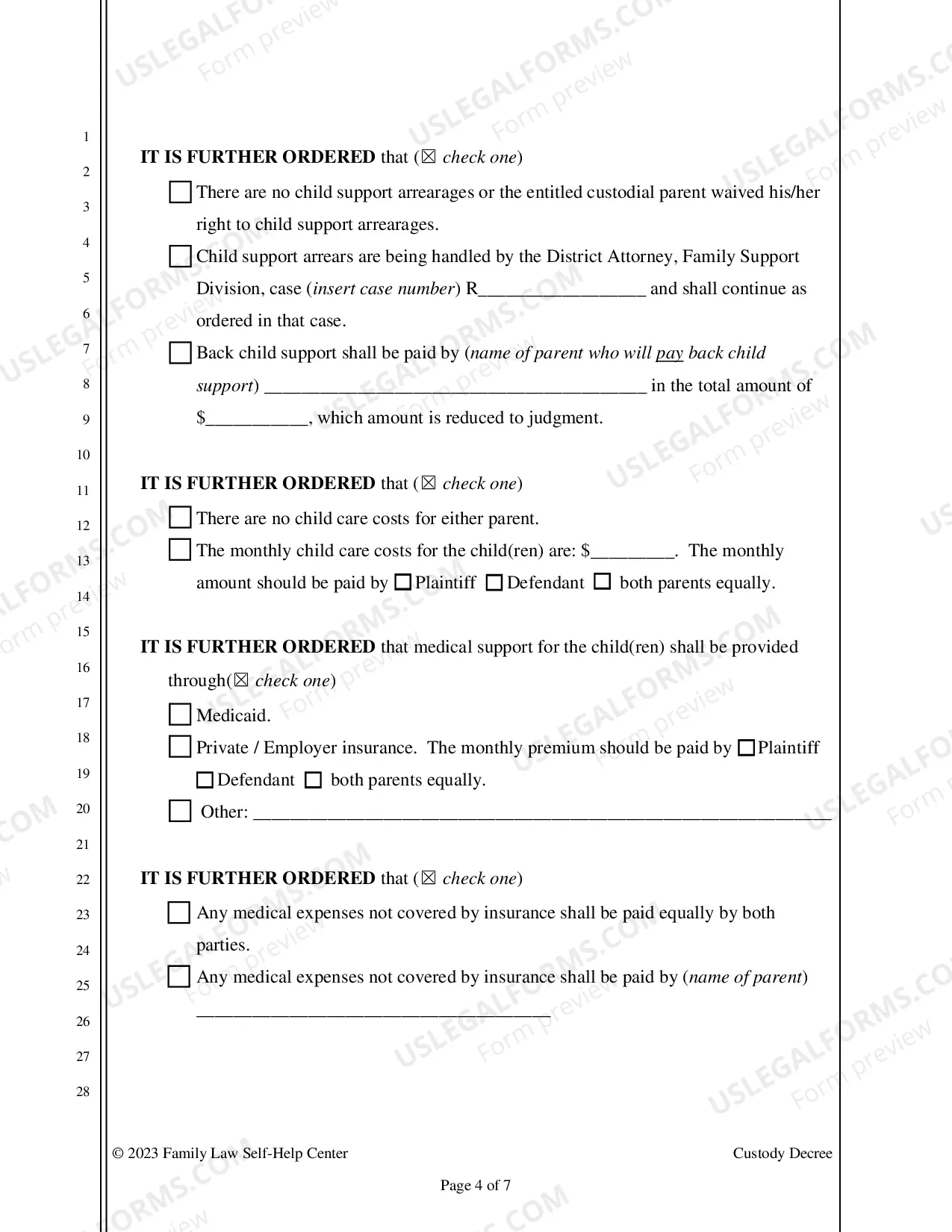 Preview Custody Decree - Clark County