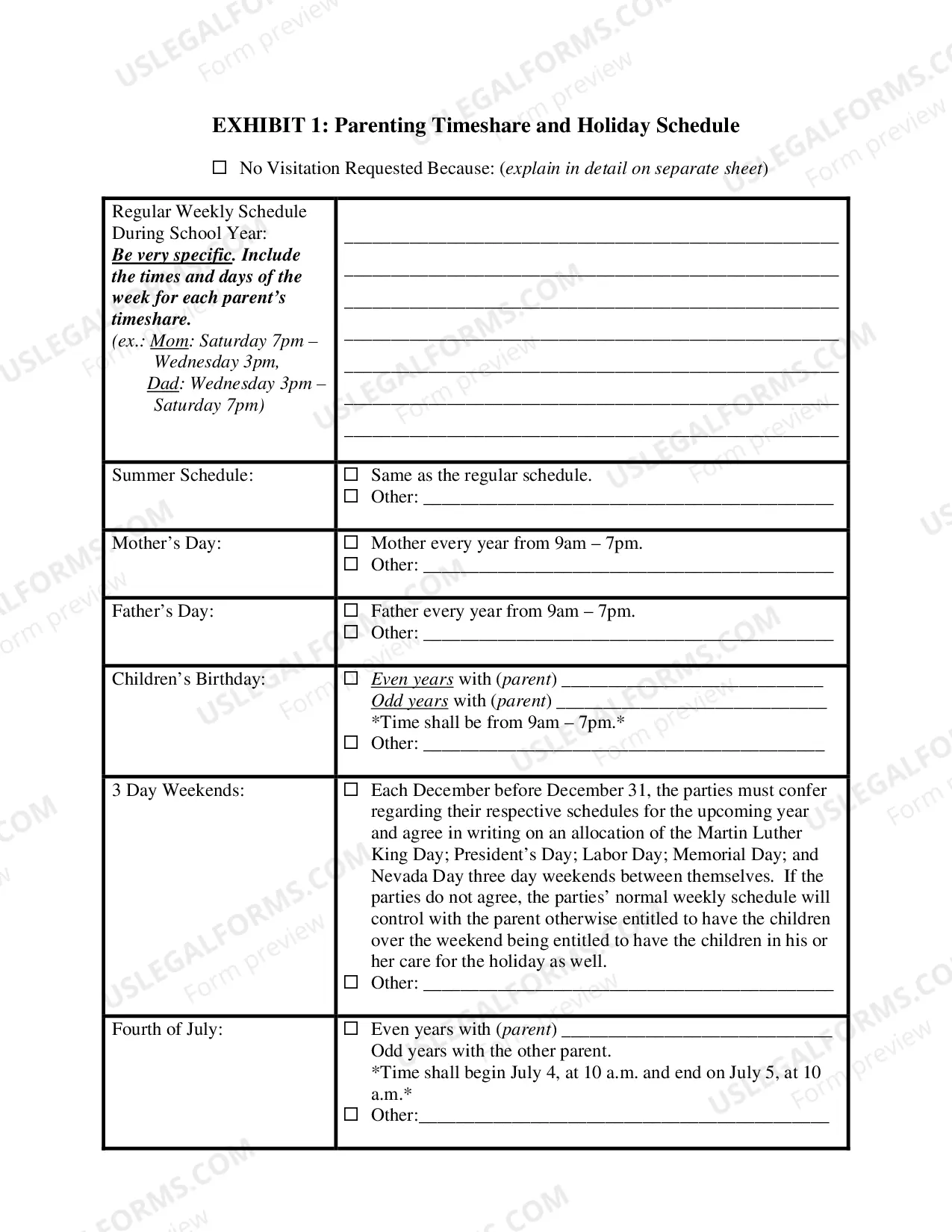 Preview Complaint for Custody and UCCJEA Declaration
