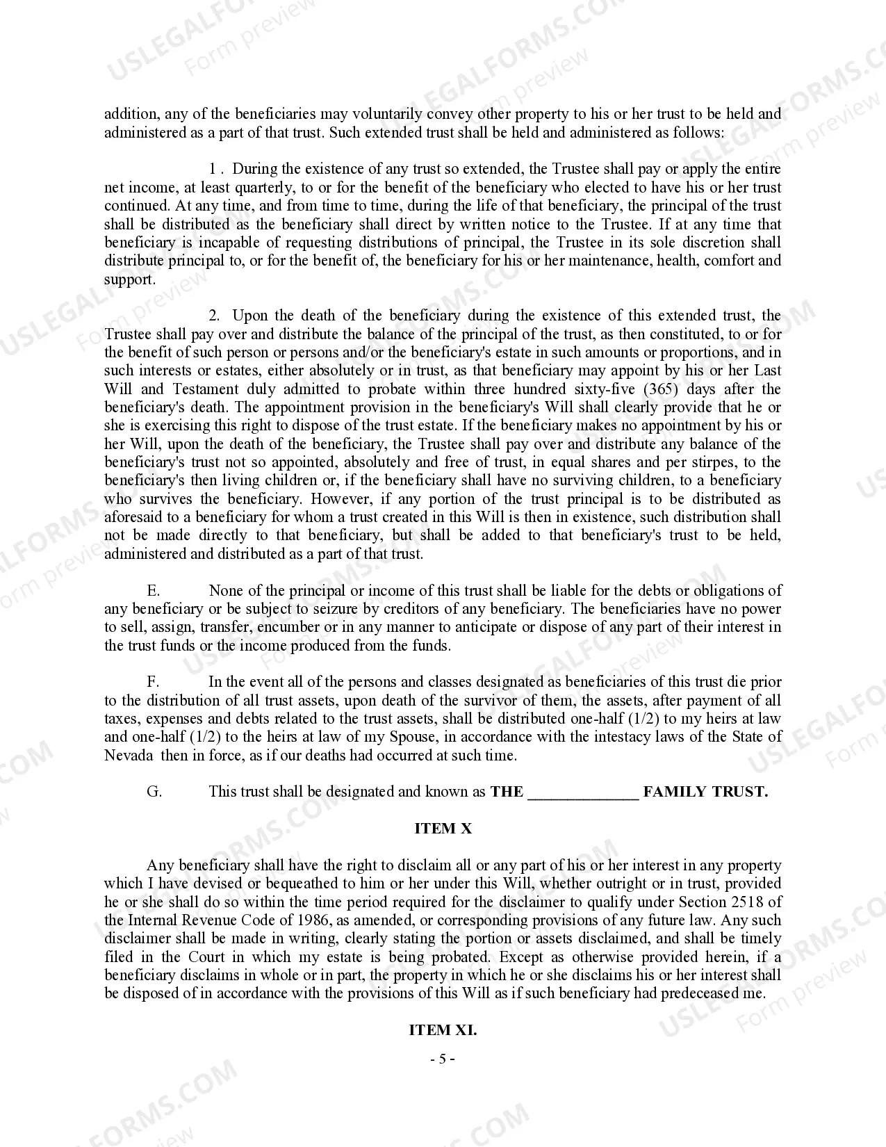 Preview Complex Will with Credit Shelter Marital Trust for Large Estates