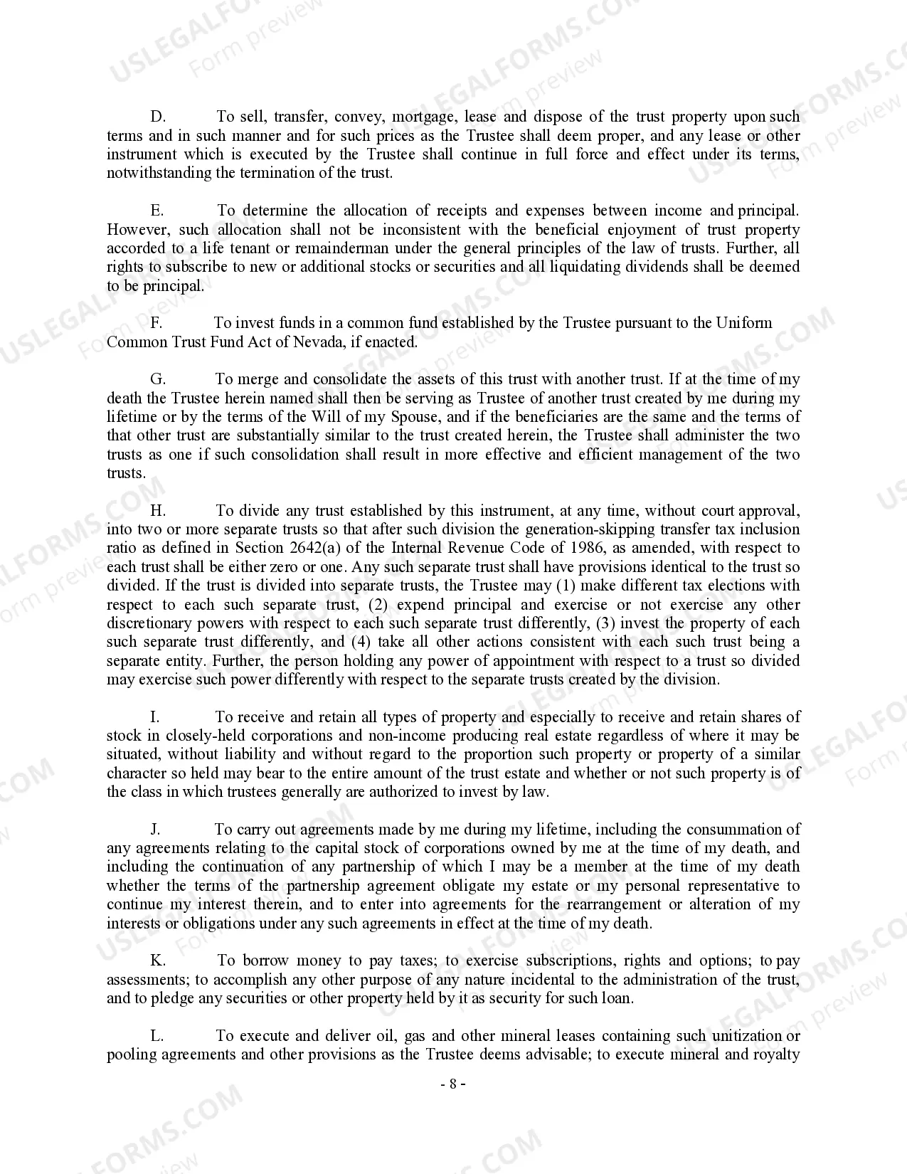 Preview Complex Will with Credit Shelter Marital Trust for Large Estates