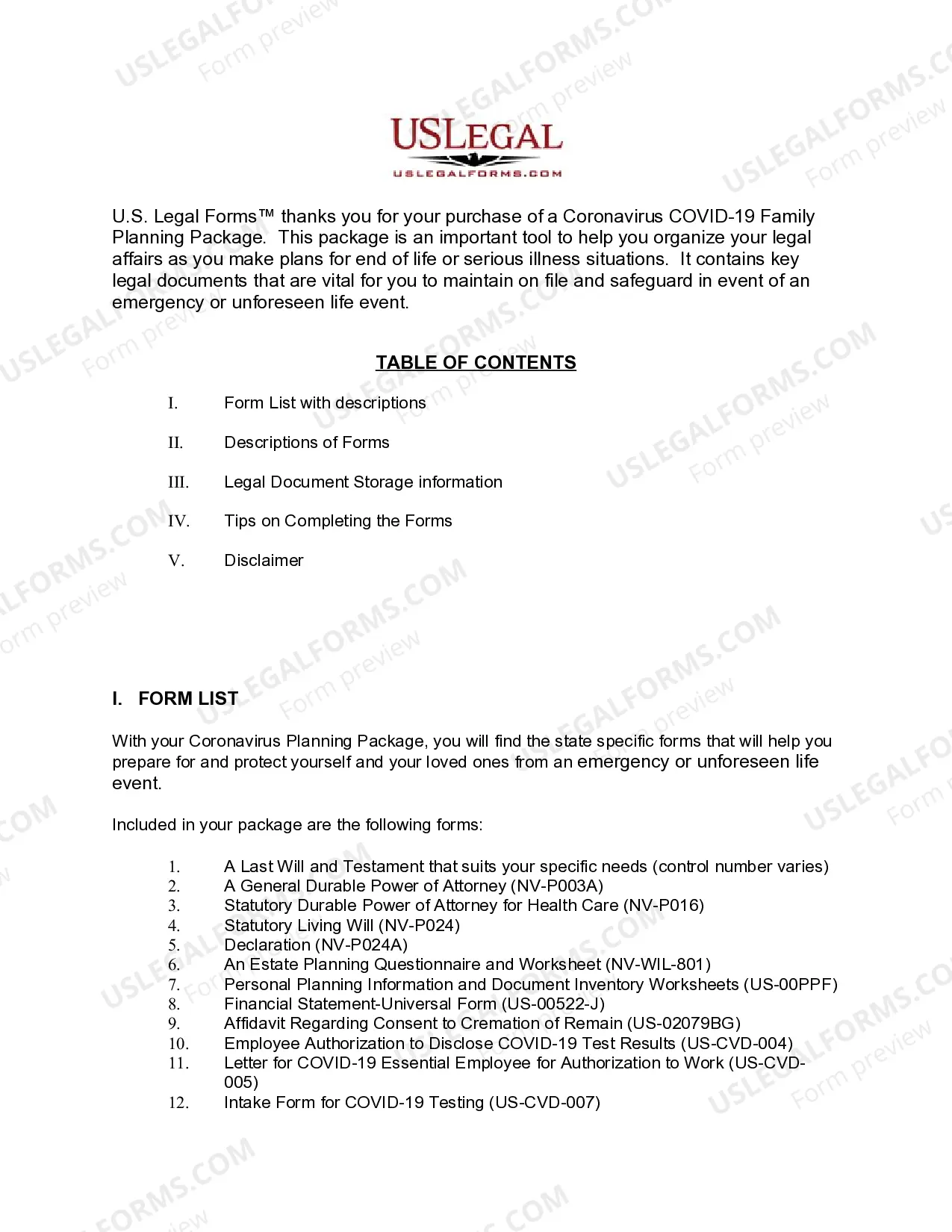 Preview Nevada Coronavirus COVID-19 Family Planning Package