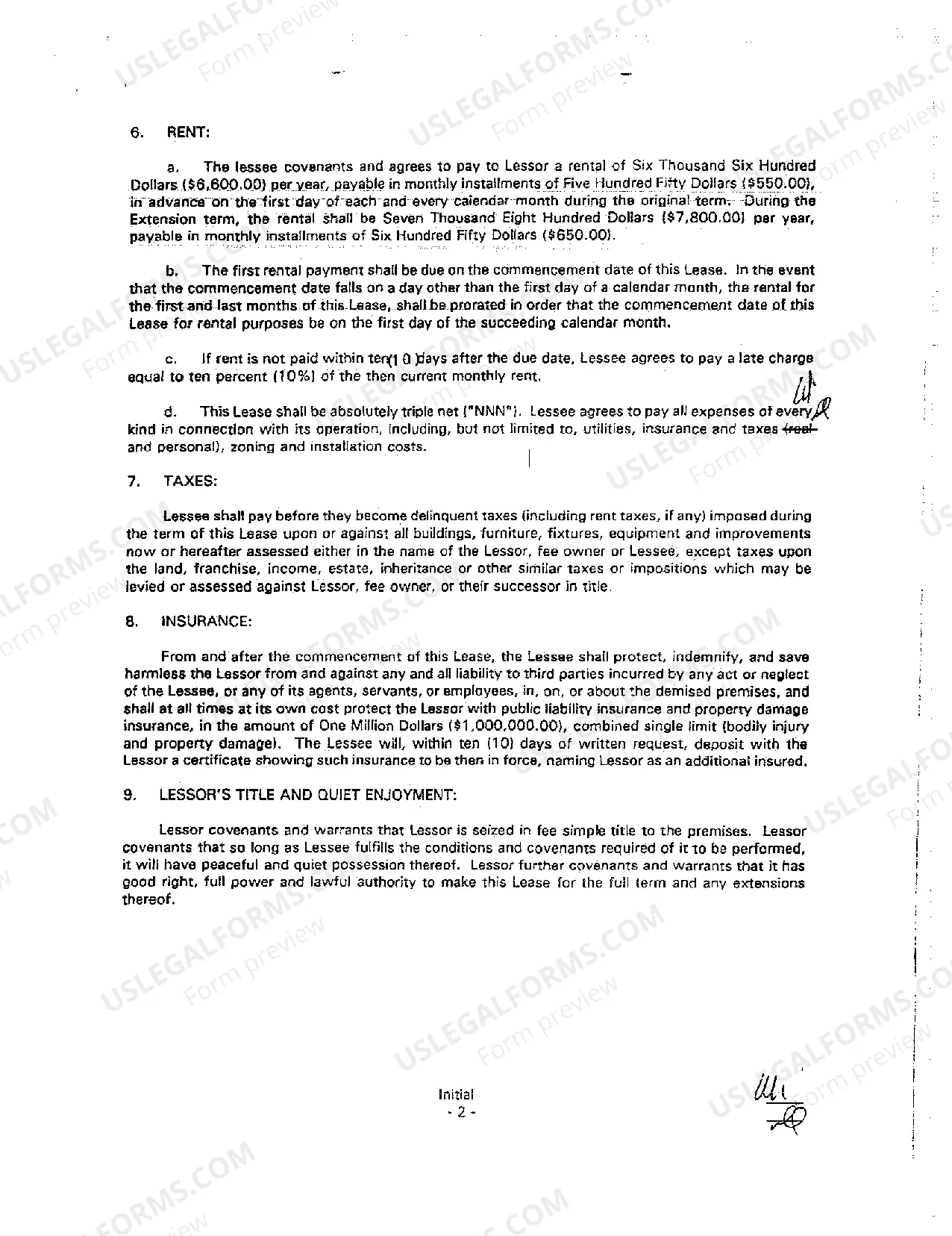 Preview Ground Lease Granted to Water Company