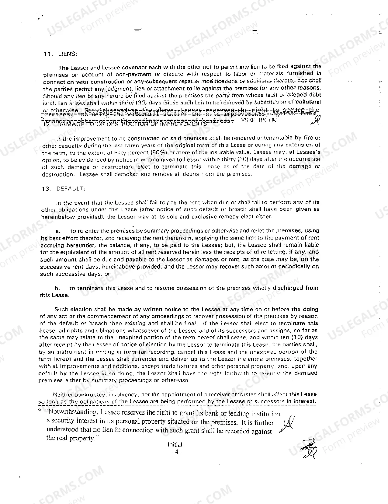 Preview Ground Lease Granted to Water Company