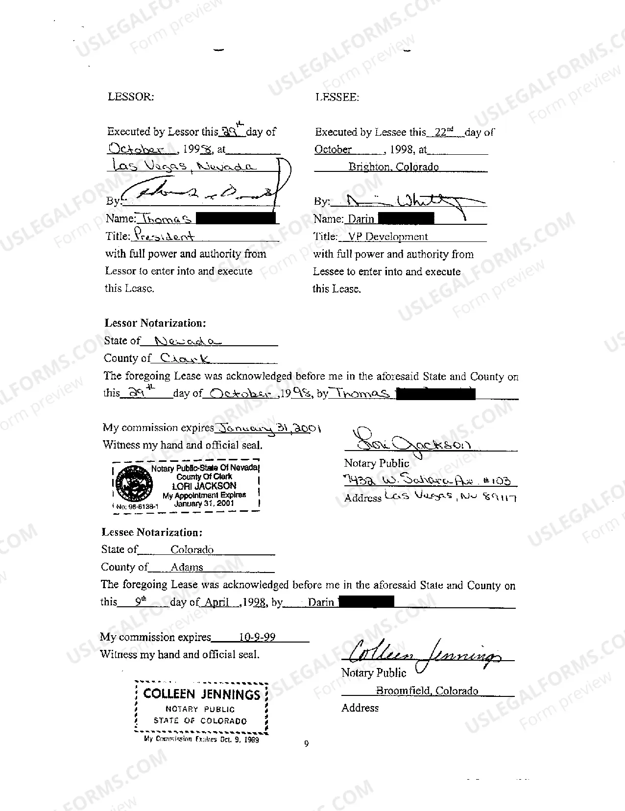 Preview Commercial Lease Agreement Involving Dispensing of Water