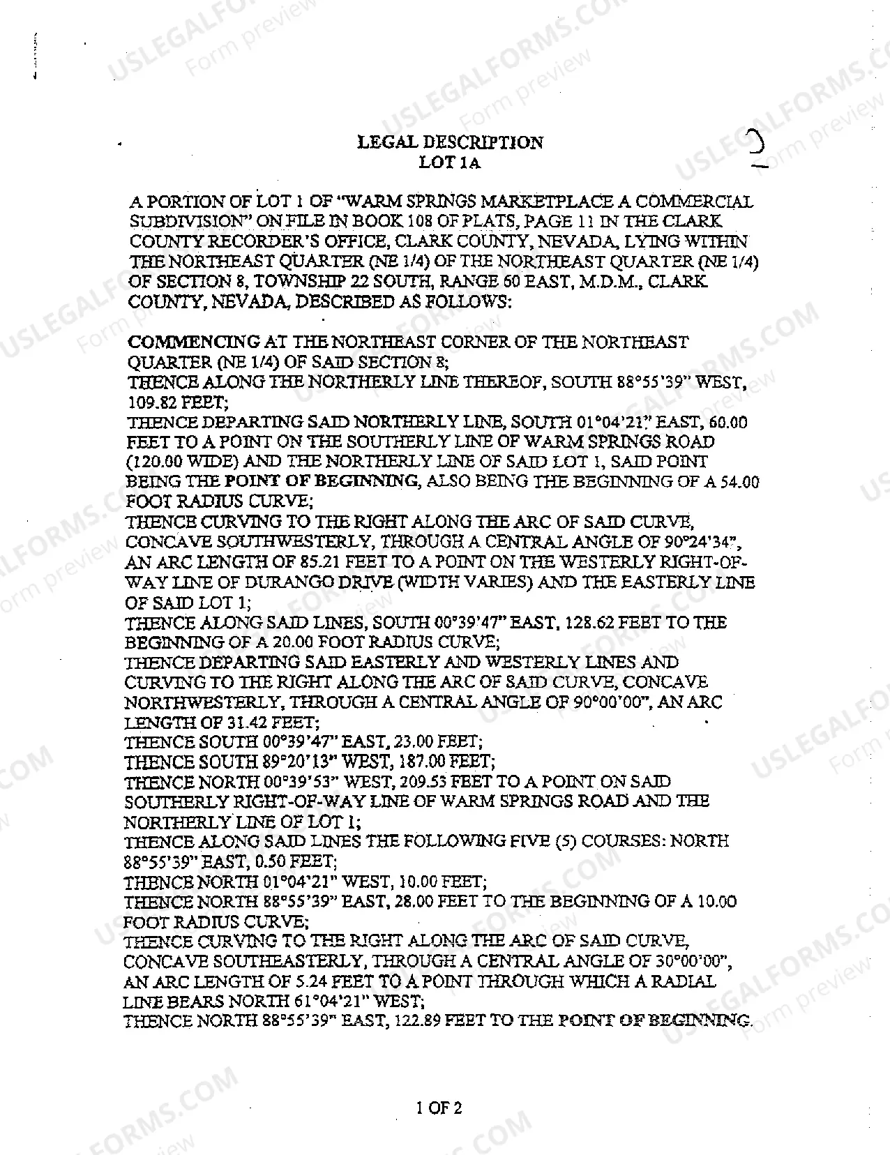 Preview Memorandum of Shopping Center Pad Ground Lease