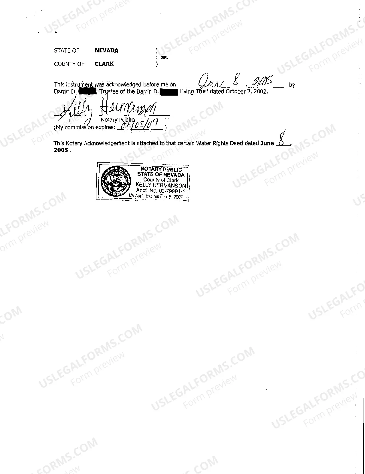 Preview Water Rights Deed