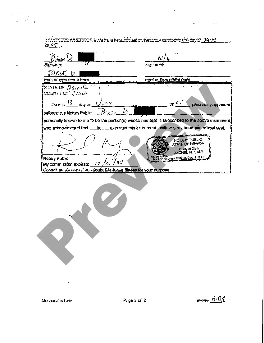 Preview Release of Mechanic's Lien