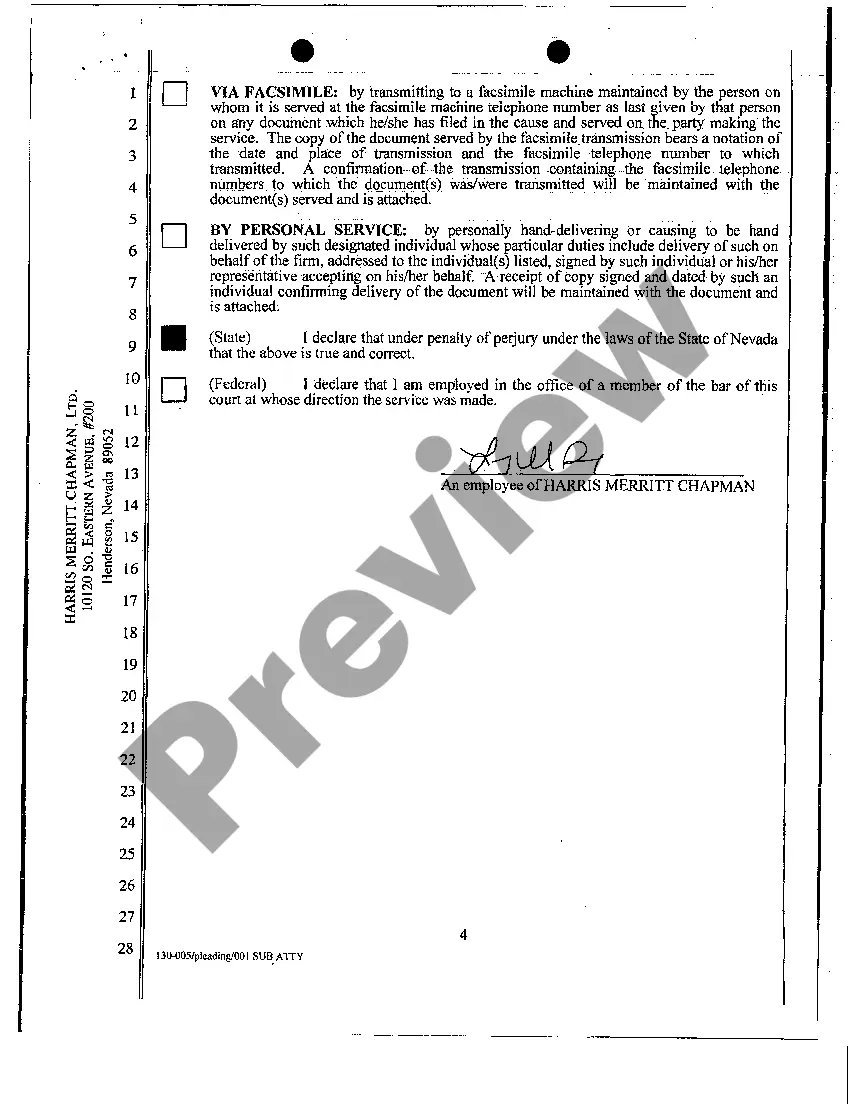 Preview Substitution of Attorneys for a Defendant