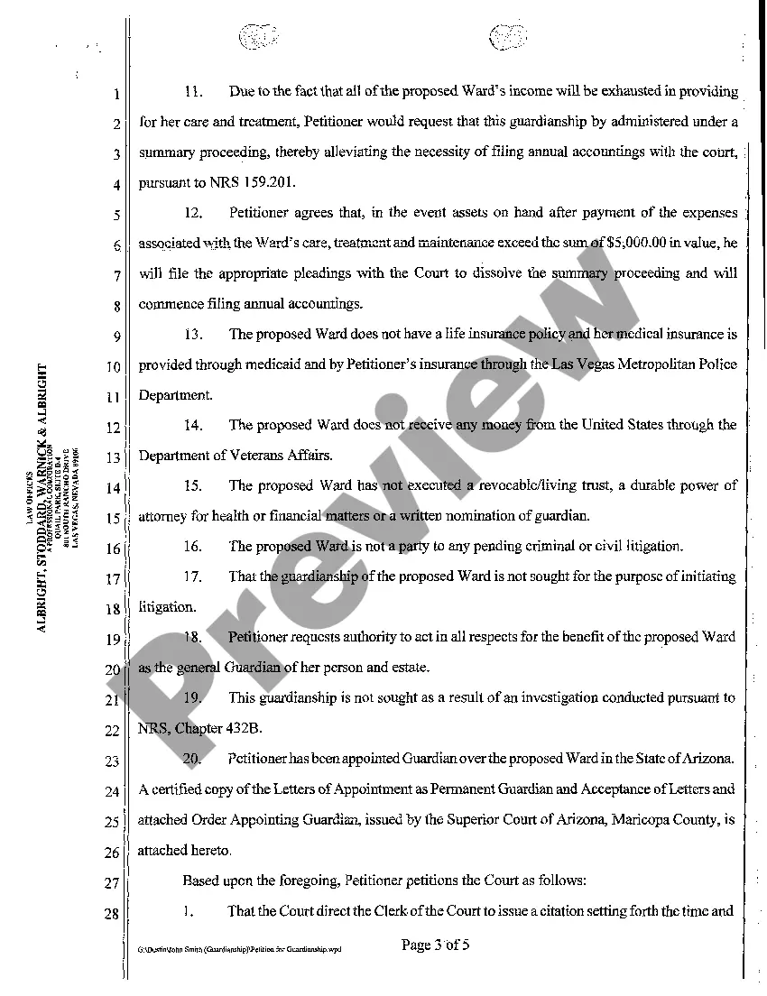 Get Petition for Appointment of General Guardian and Petition for Summary Administration of Adult with Down Syndrome Preview Petition for Appointment of General Guardian and Petition for Summary Administration of Adult with Down Syndrome