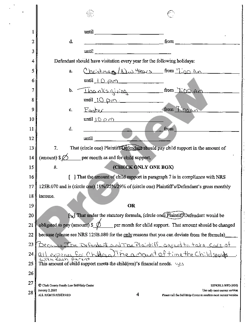 Preview Complaint for Separate Maintenance with 2 Minor Children