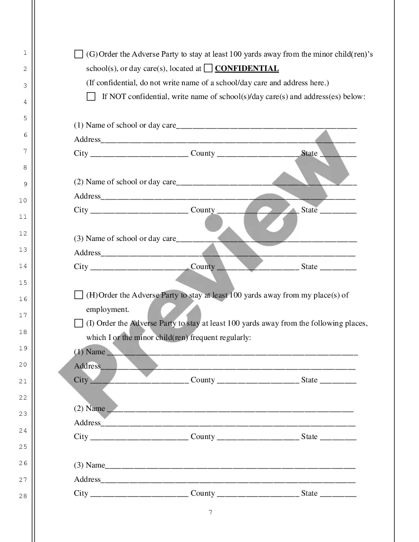 Preview Application for Temporary and / or Extended Order for Protection against Domestic Violence