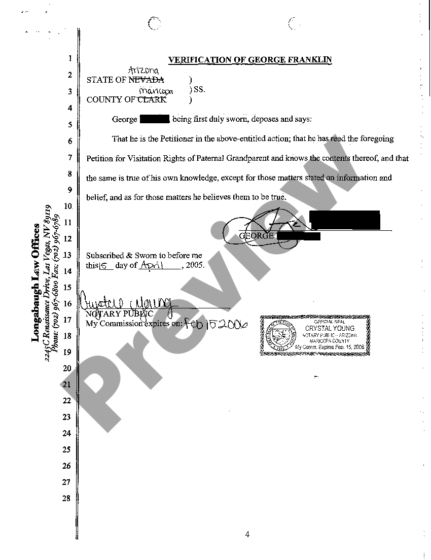 Petition For Grandparent Visitation Form With Child US Legal Forms