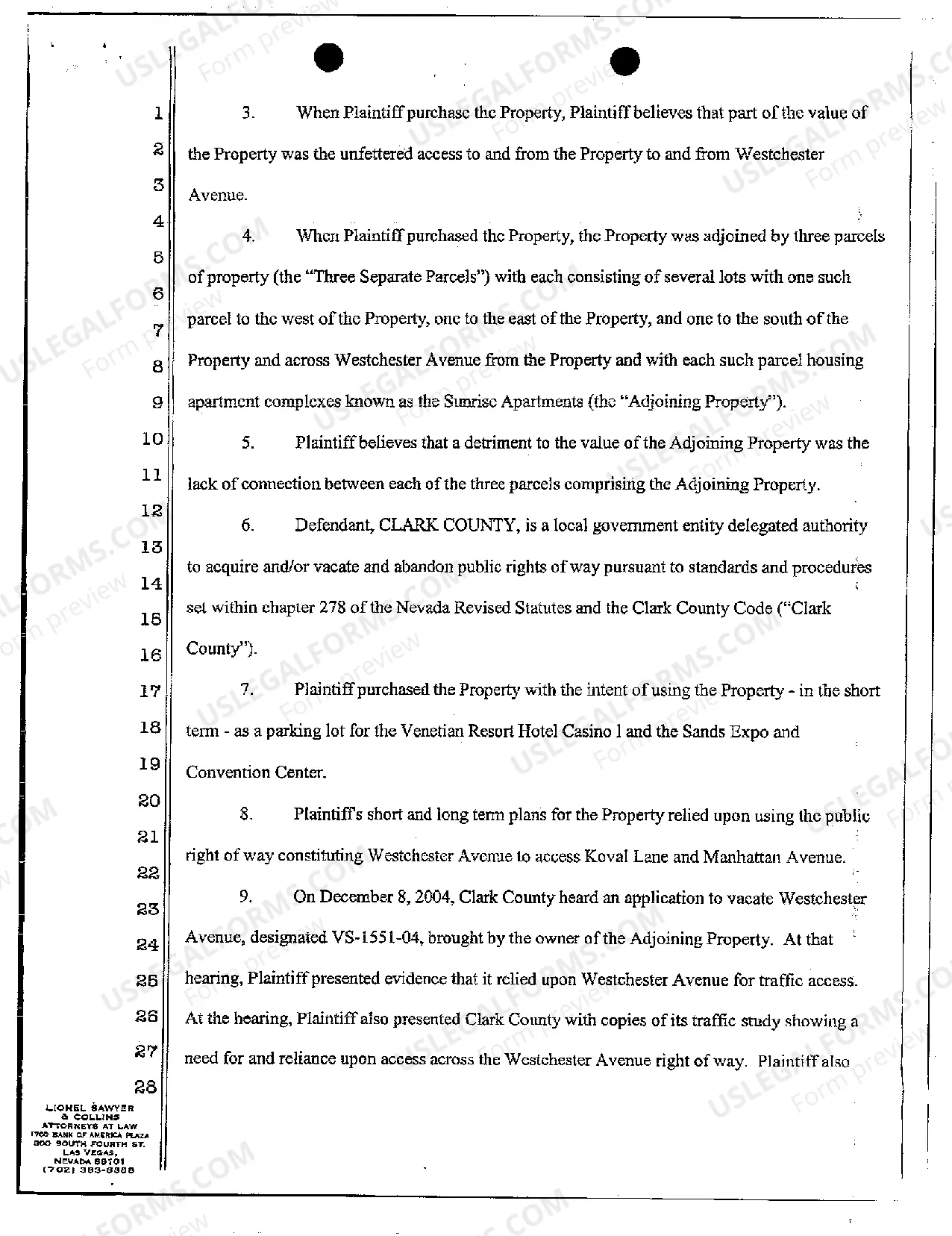 Preview First Amended Complaint and Petition for Extraordinary Writ Invalidating Removal of Easement of Adjoining Property