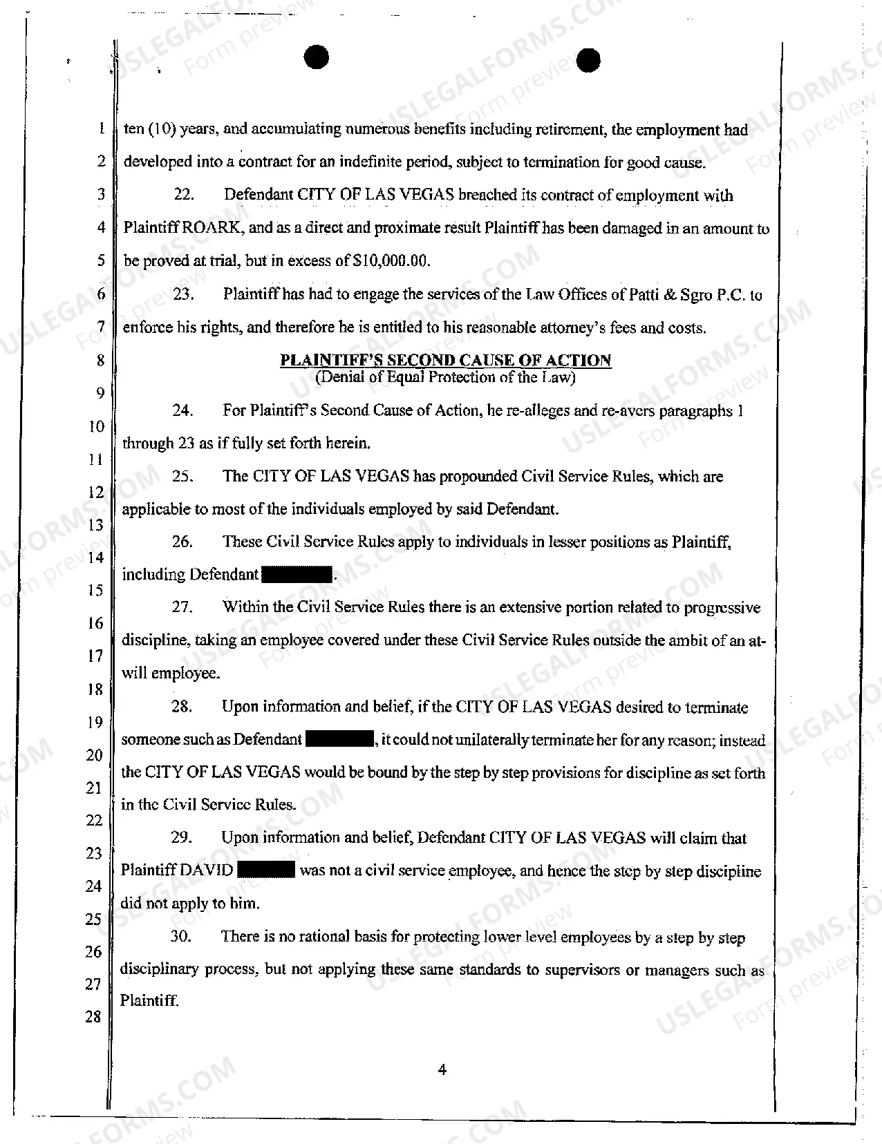 Preview Complaint - Libel, Slander, Defamation, and Wrongful Termination