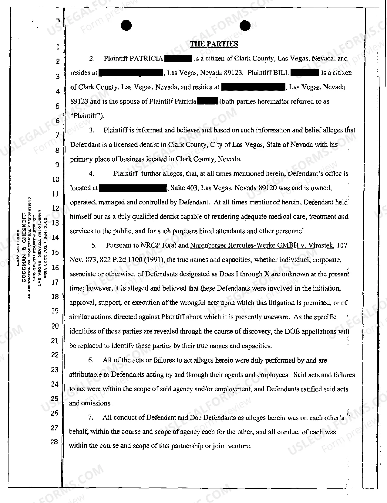 Preview Complaint for Medical Malpractice Resulting in the Spread of Infectious Disease