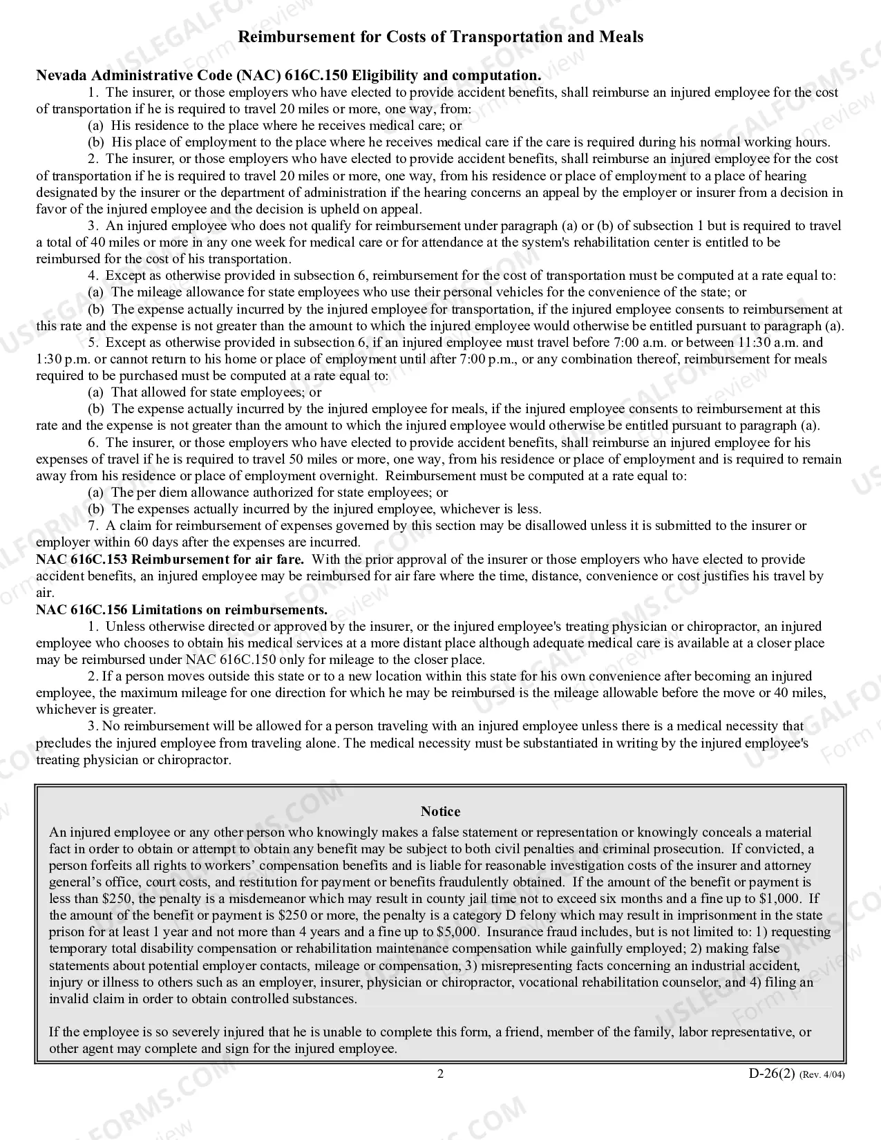Preview Application For Reimbursement of Claim Related Travel Expenses