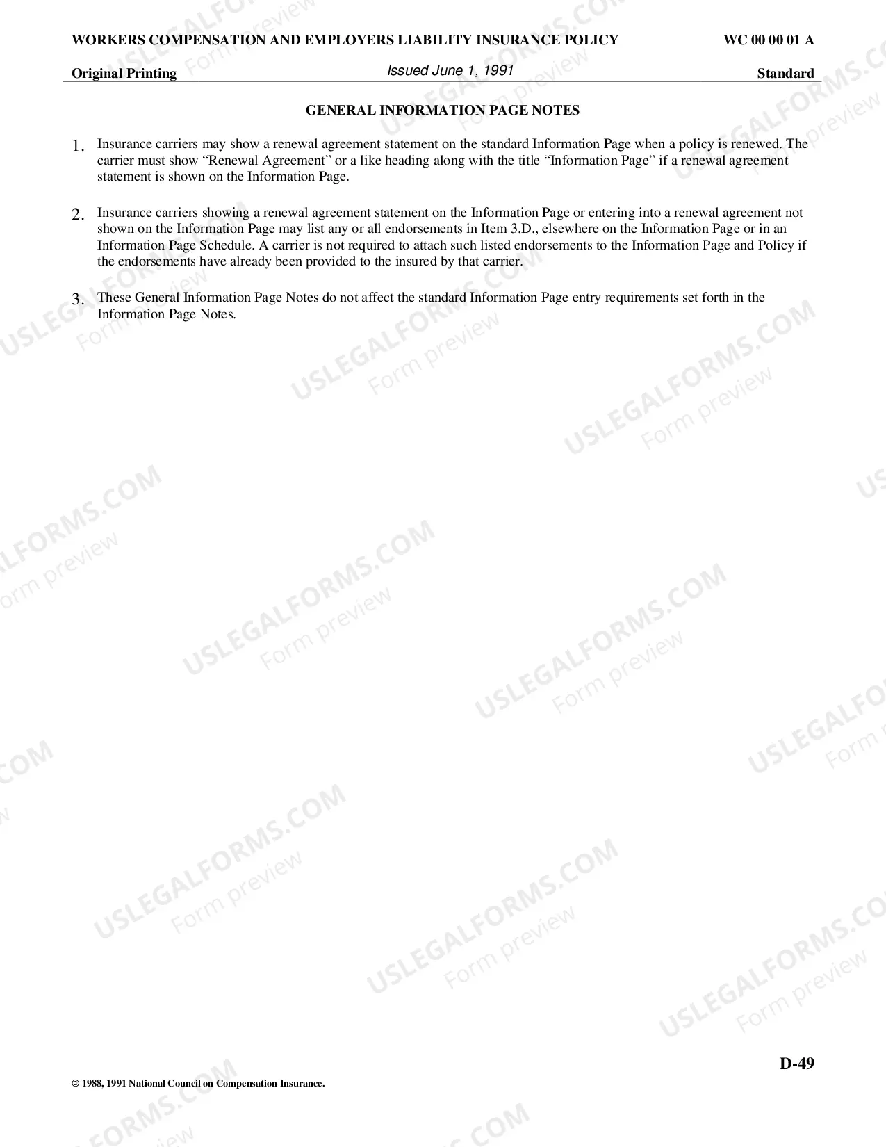 Preview Workers Compensation and Employers Liability Insurance Policy