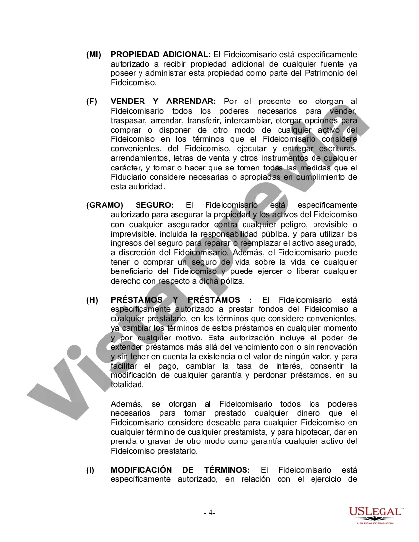 Preview Fideicomiso en Vida para Individuos Solteros, Divorciados o Viudos (o Viudos) con Hijos