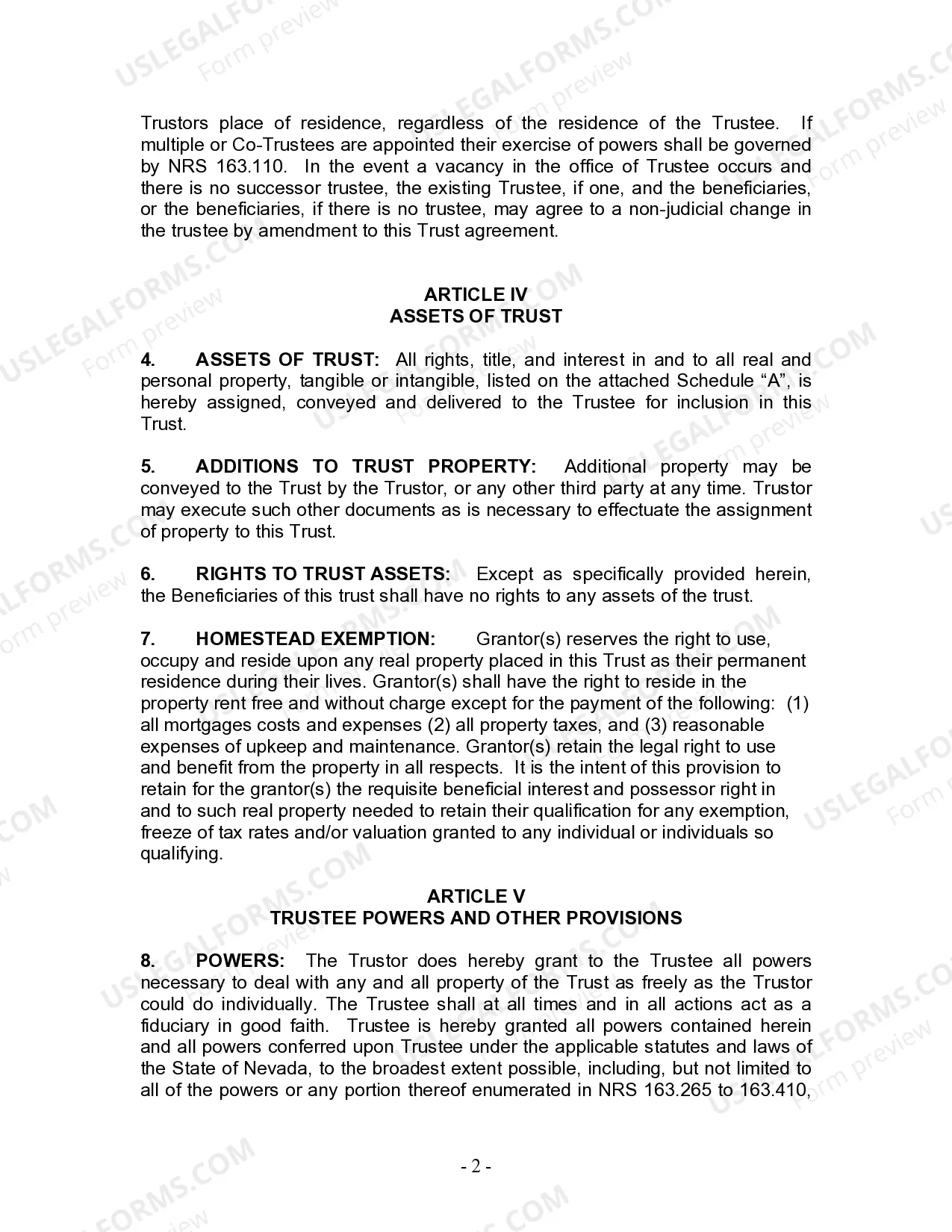 Preview Living Trust for Individual Who is Single, Divorced or Widow (or Widower) with Children