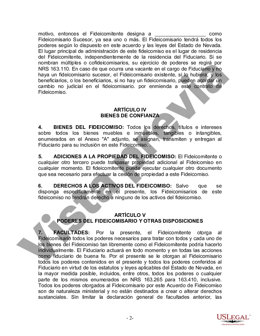 Preview Fideicomiso en vida para esposo y esposa con un hijo