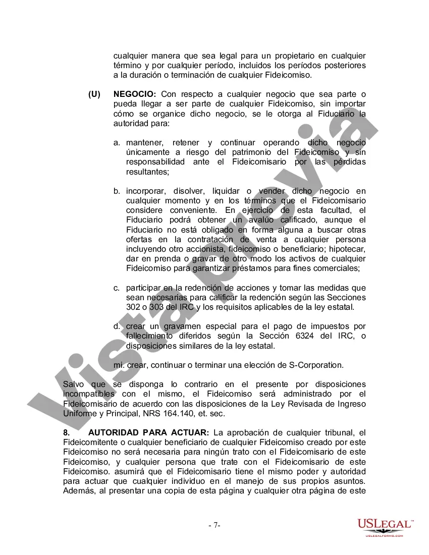 Preview Fideicomiso en vida para esposo y esposa con un hijo