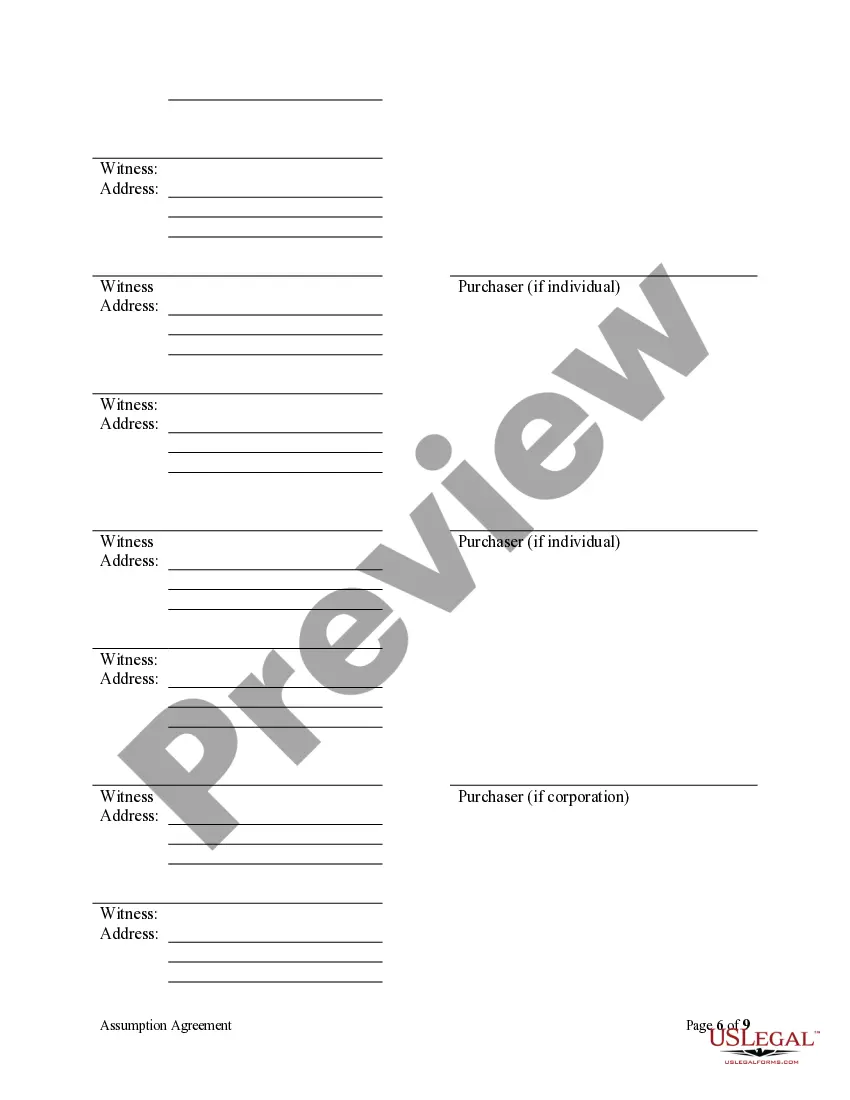 Preview Assumption Agreement of Deed of Trust and Release of Original Mortgagors