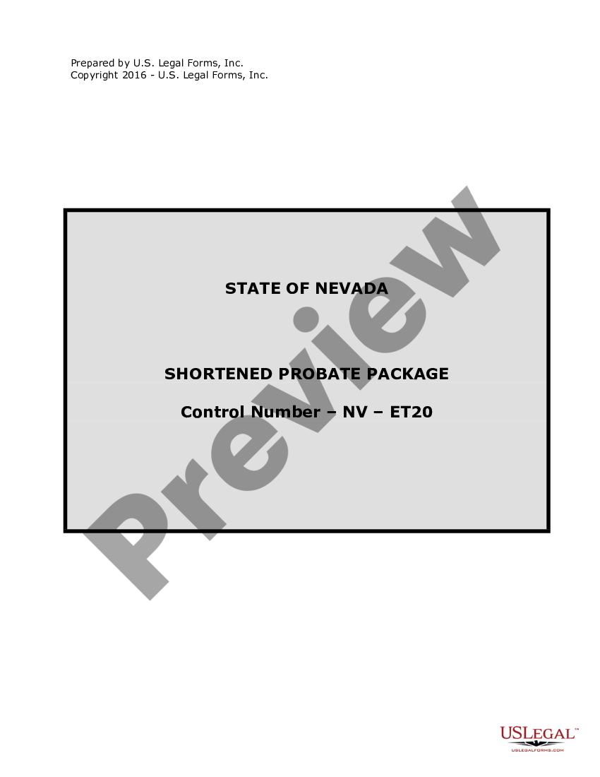 Nevada Probate Creditor Claim Form Us Legal Forms 6680