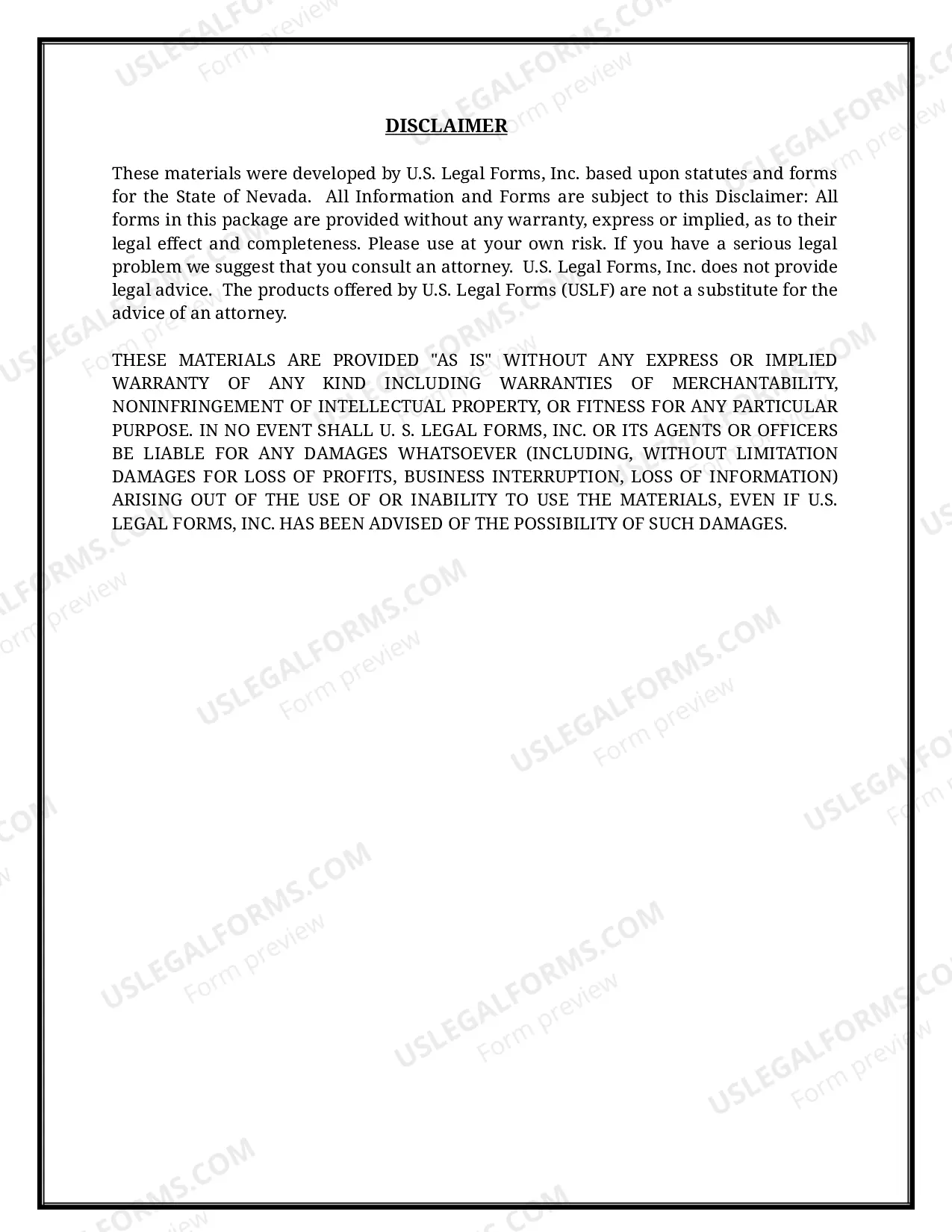 Preview Nevada Name Change Instructions and Forms Package for an Adult