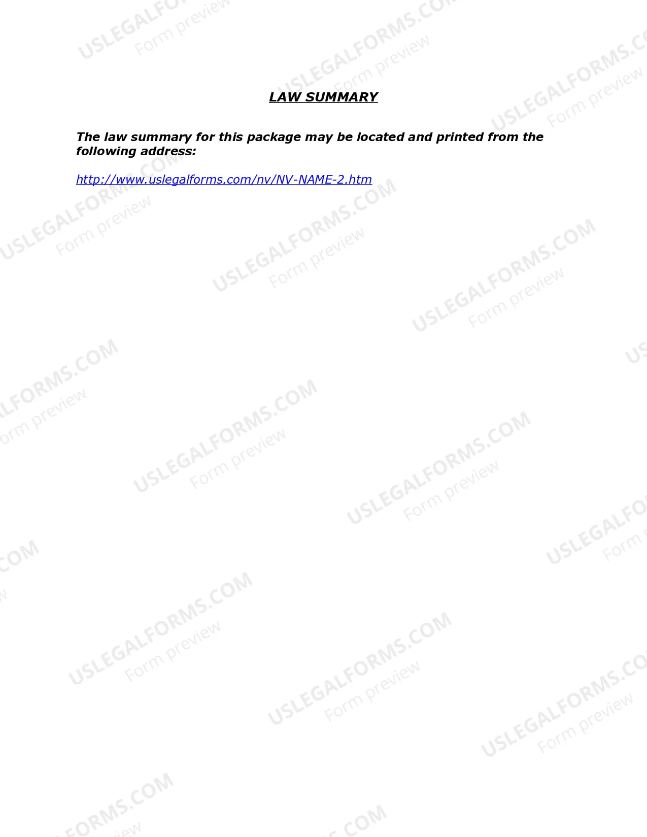 Preview Nevada Name Change Instructions and Forms Package for a Minor