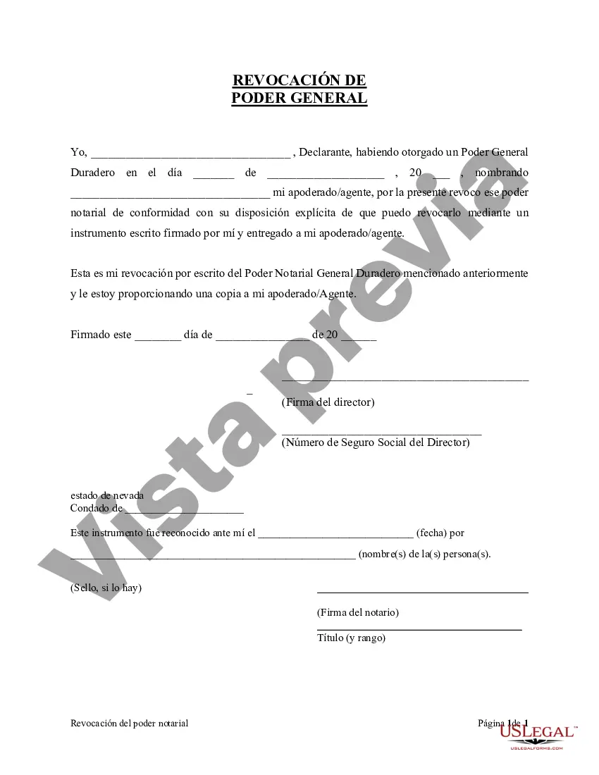 Preview Revocación del Poder General Duradero
