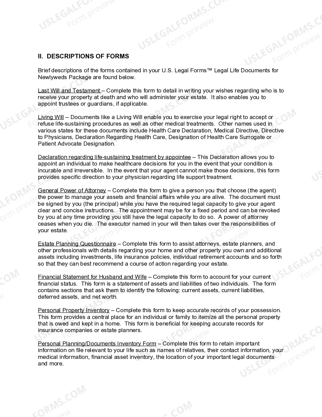 Preview Nevada Essential Legal Life Documents for Newlyweds