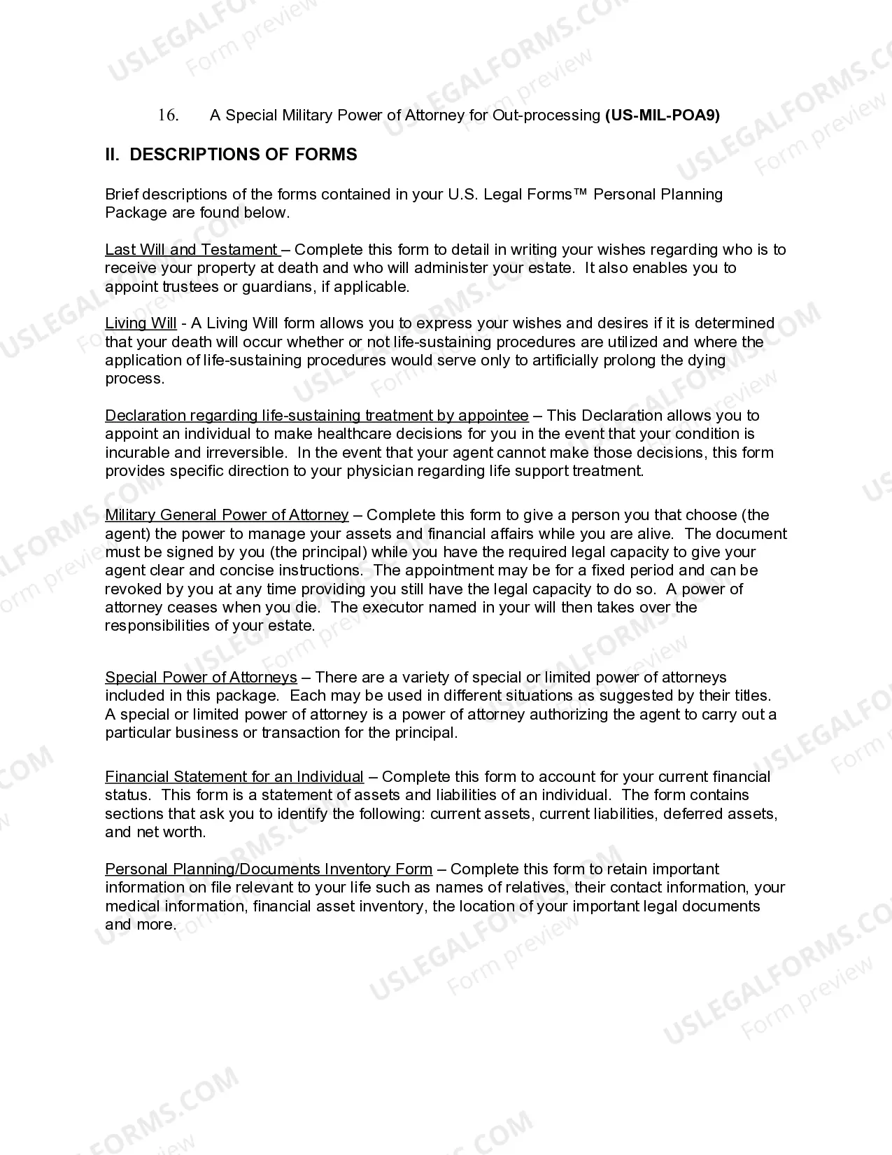 Preview Nevada Essential Legal Life Documents for Military Personnel