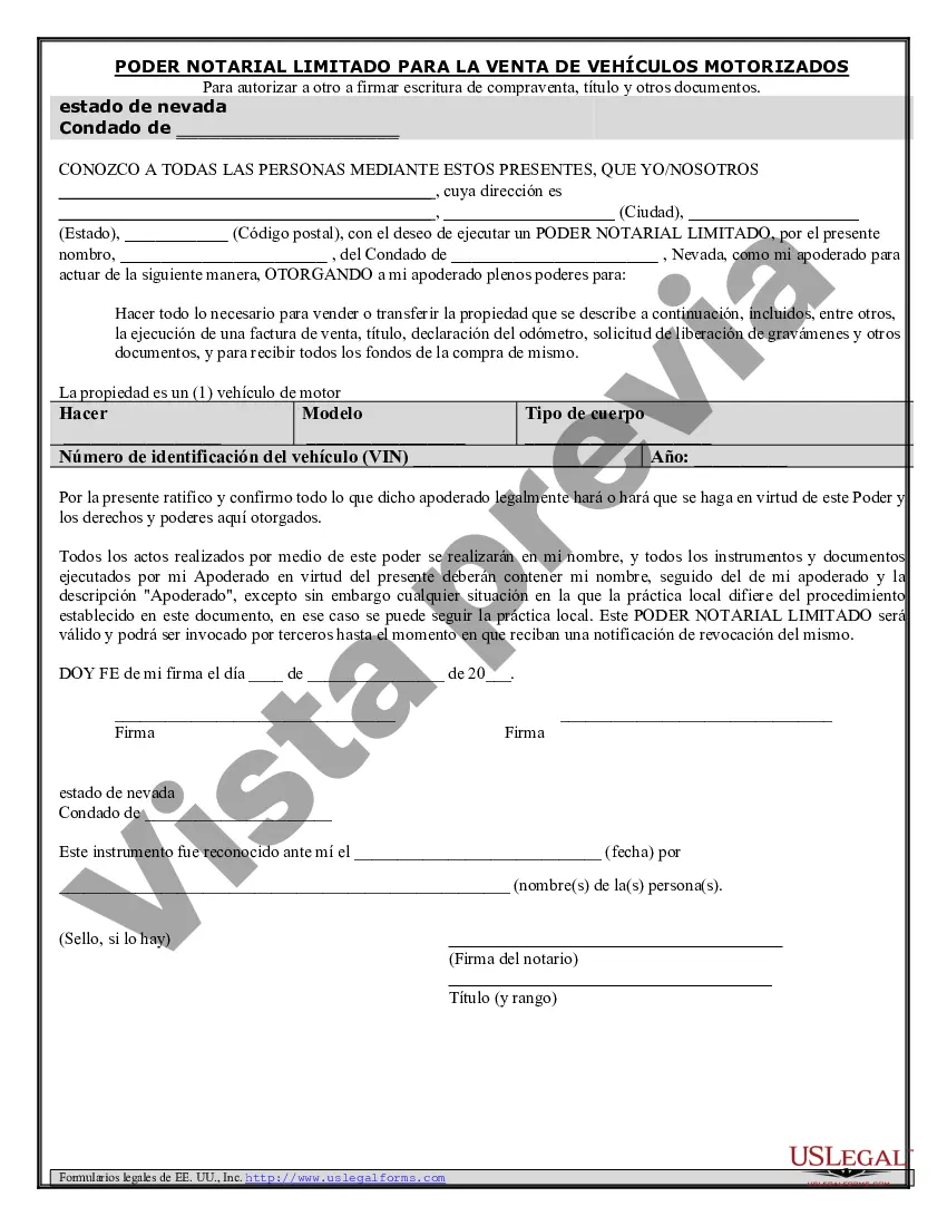 Preview Poder notarial para la venta de vehículos de motor