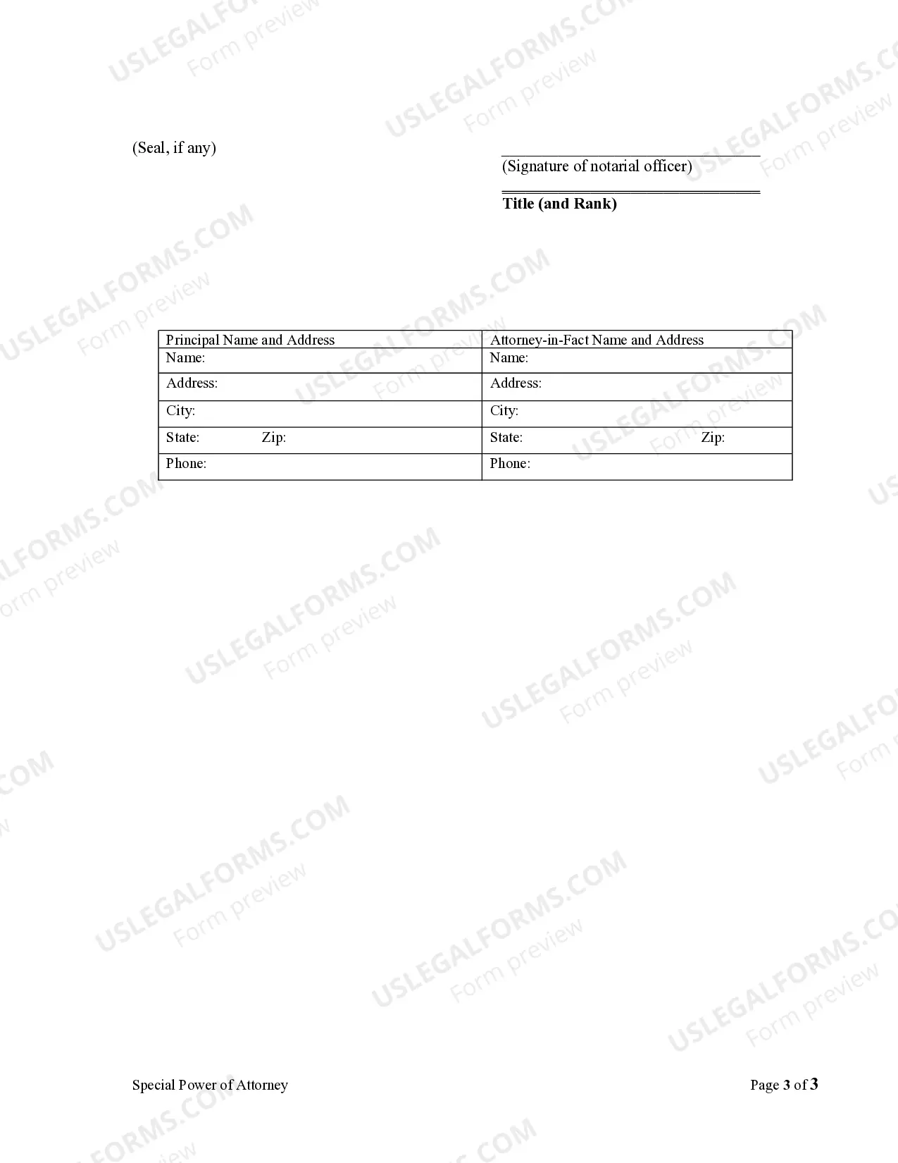 Preview Special or Limited Power of Attorney for Real Estate Sales Transaction By Seller