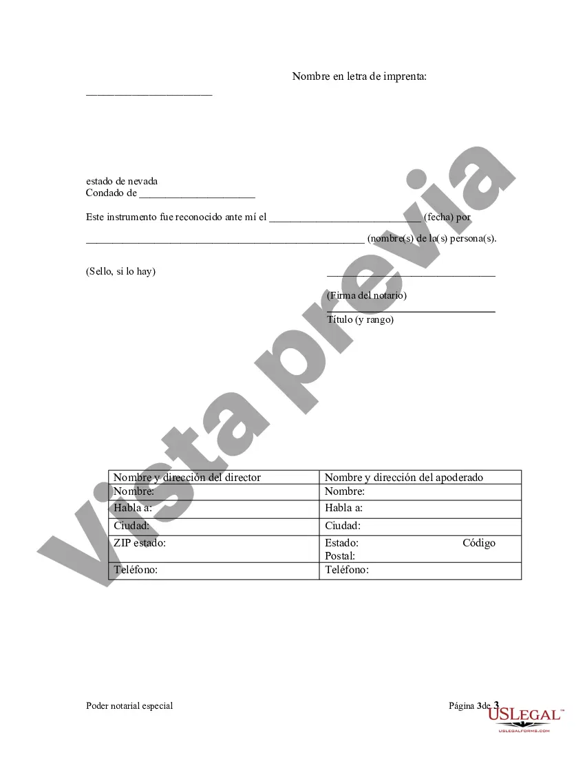 Preview Poder notarial especial o limitado para transacciones de compra de bienes raíces por parte del comprador