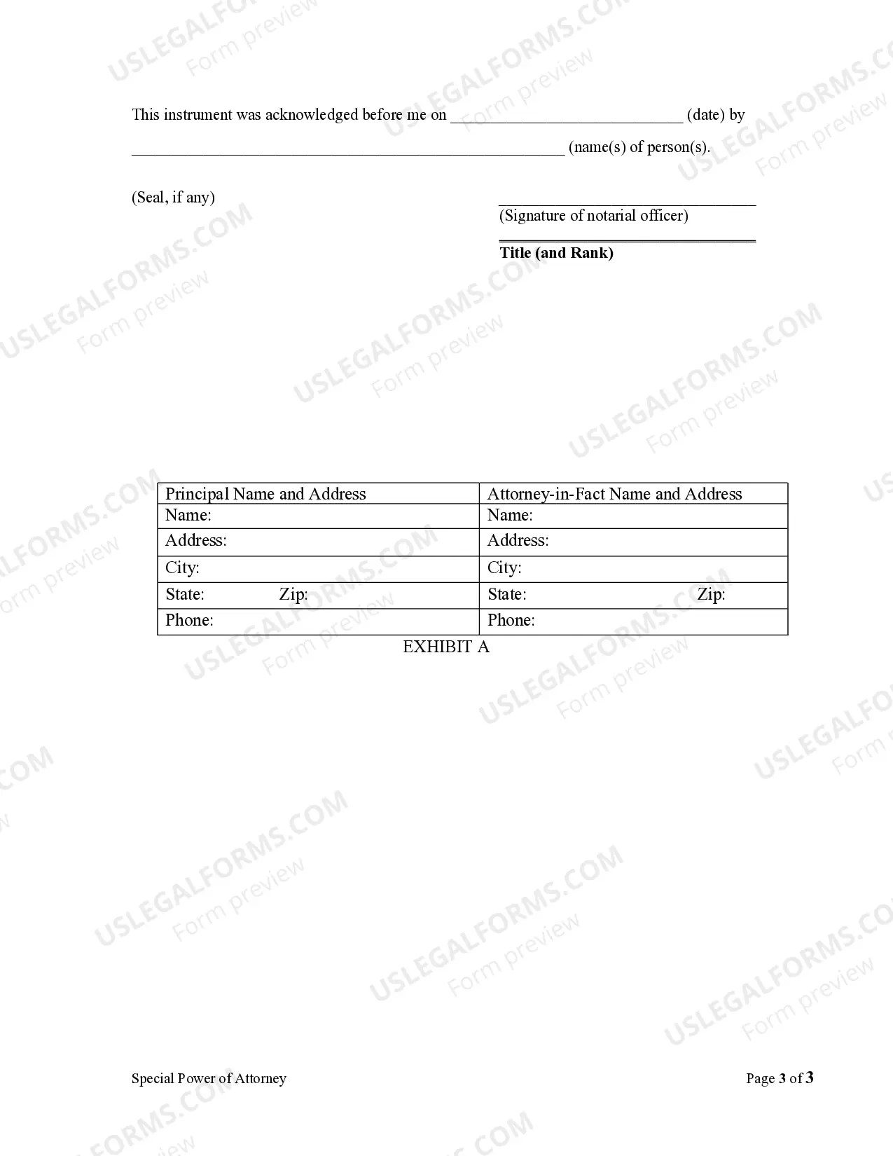 Preview Special or Limited Power of Attorney for Real Estate Purchase Transaction by Purchaser