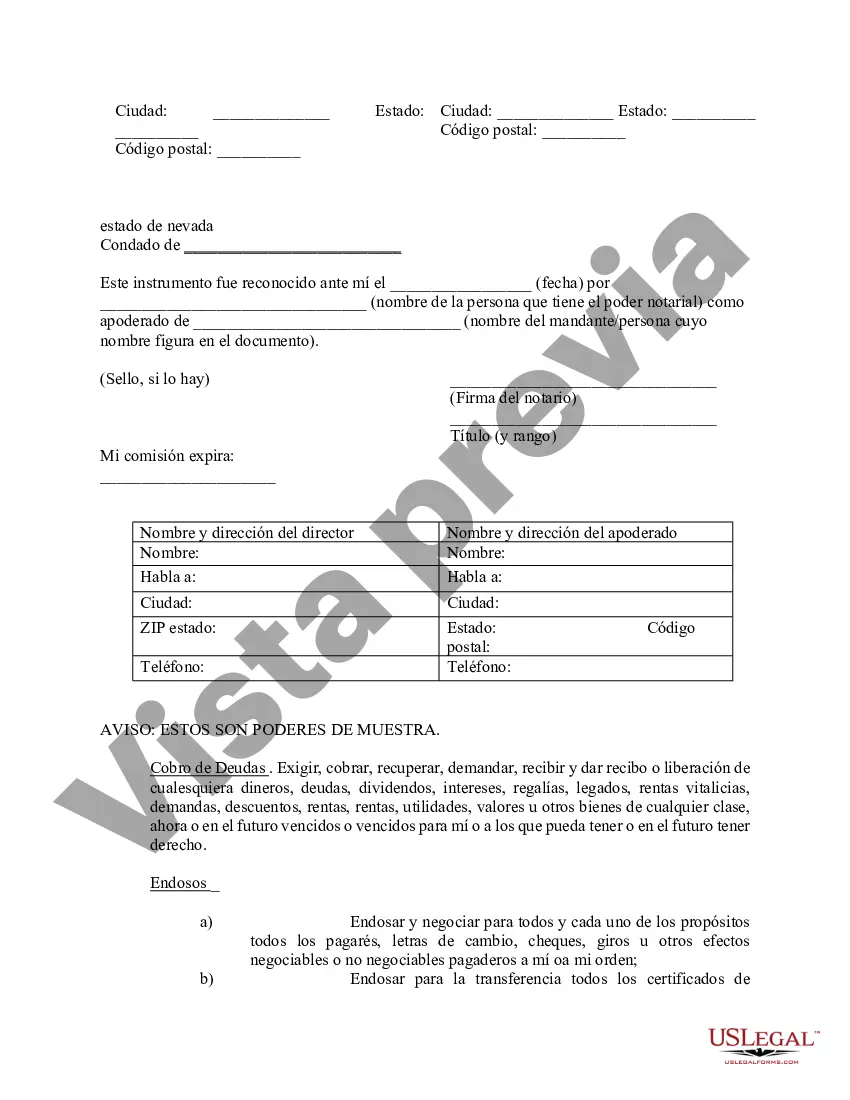 Preview Poder notarial limitado en el que se especifican poderes con ejemplos de poderes incluidos