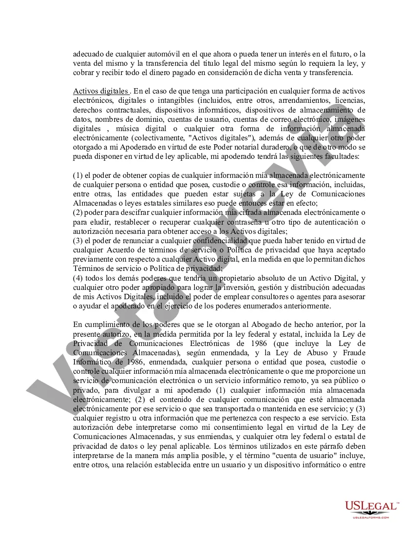 Preview Poder notarial limitado en el que se especifican poderes con ejemplos de poderes incluidos