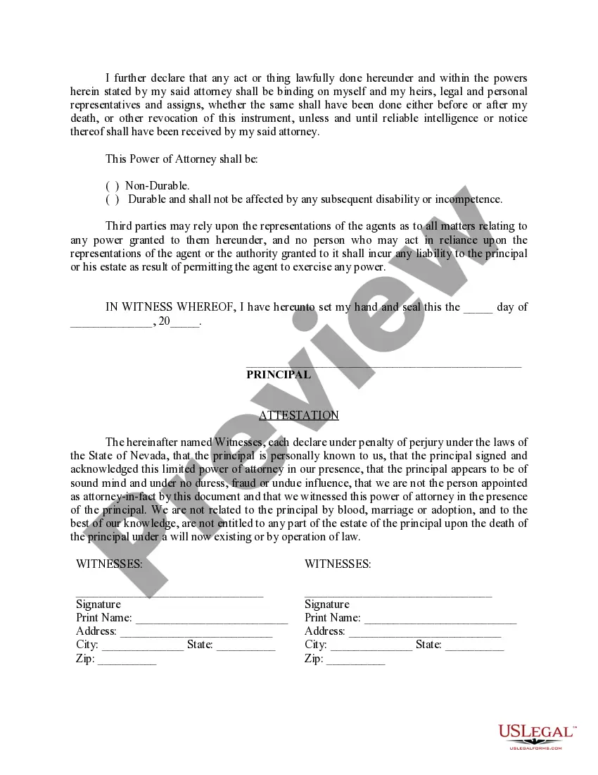 Get Limited Power of Attorney where you Specify Powers with Sample Powers Included Preview Limited Power of Attorney where you Specify Powers with Sample Powers Included
