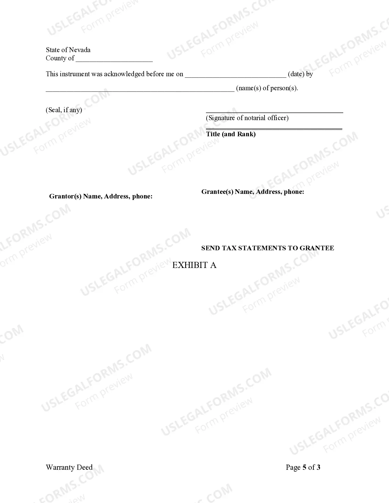 Preview Warranty Deed for Husband and Wife Converting Property from Tenants in Common to Joint Tenancy