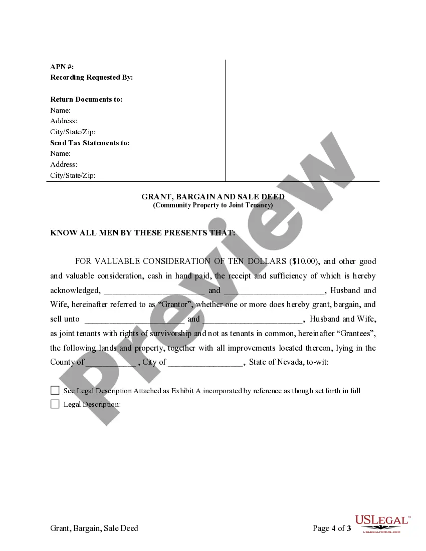Get Warranty Deed for Separate or Joint Property to Joint Tenancy Preview Warranty Deed for Separate or Joint Property to Joint Tenancy