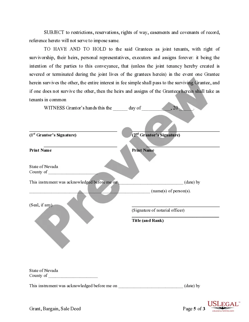 Get Warranty Deed for Separate or Joint Property to Joint Tenancy Preview Warranty Deed for Separate or Joint Property to Joint Tenancy