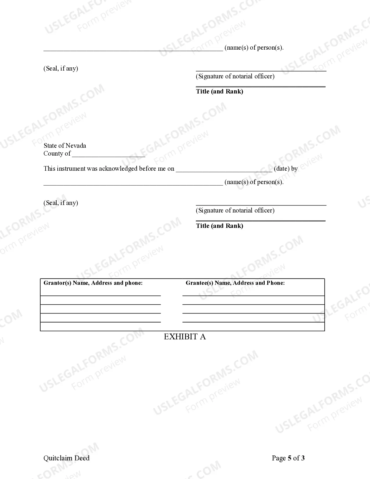 Preview Quitclaim Deed for Three Individuals to One Individual