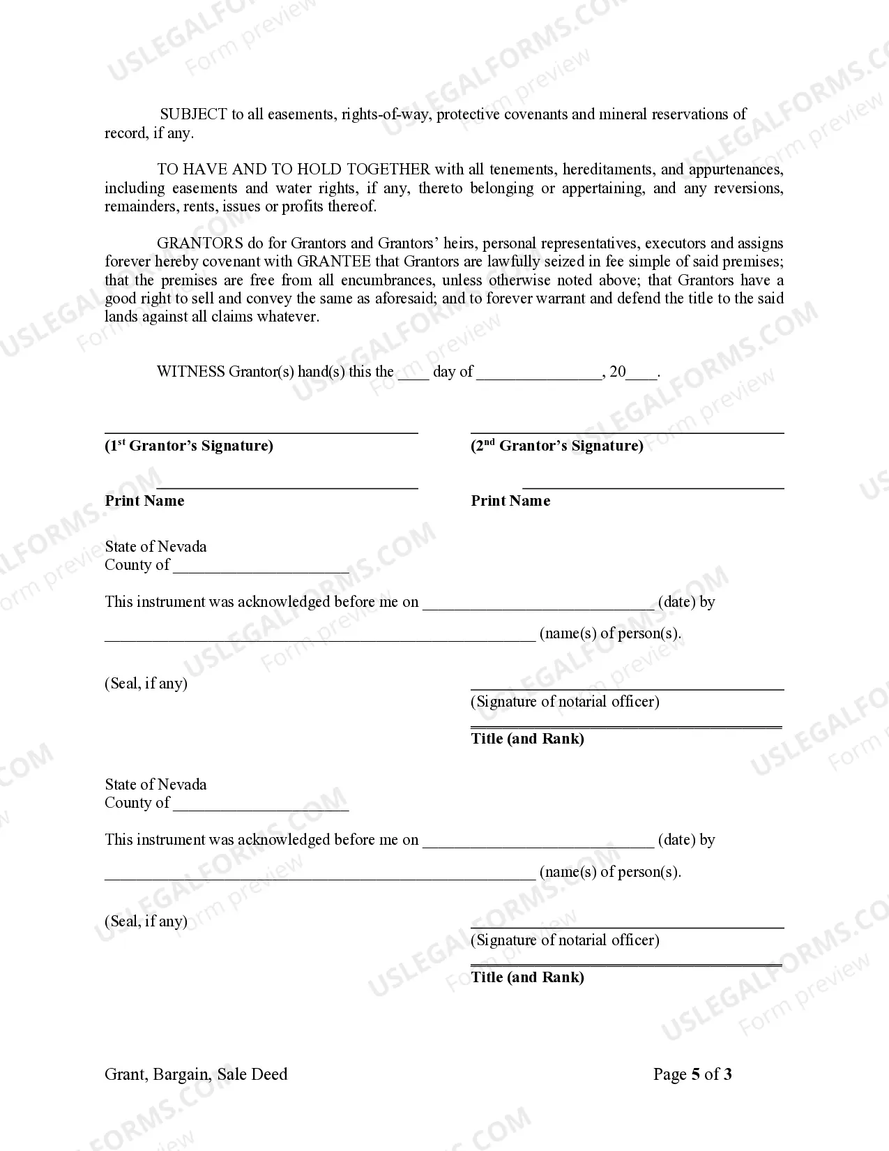 Preview Warranty Deed for Husband and Wife to Trust