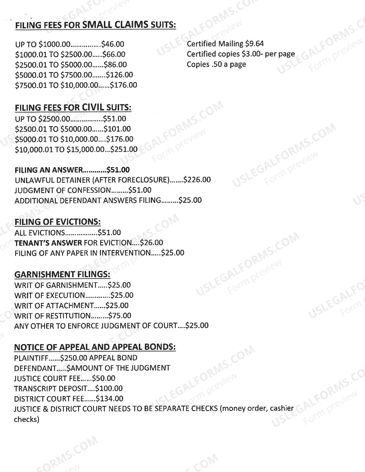 Preview Small Claims Application Form